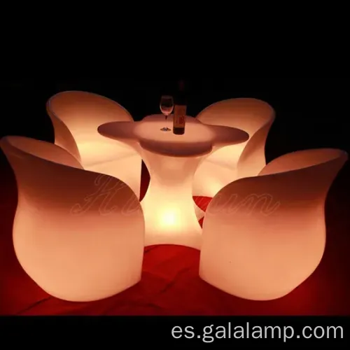 Asientos de cubos LED contemporáneos para elegantes reuniones al aire libre